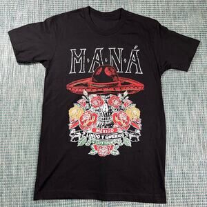 MANA Mexico Lindo Y Querido 2023 Tour Black T Shirt Mens Sz S‎ New